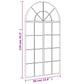 Wall Mirror Black Glass, Powder-coated iron 23.6 x 43.3 in
