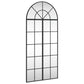 Wall Mirror Black Powder-coated iron 23.6 x 51.2 in Minimalistic