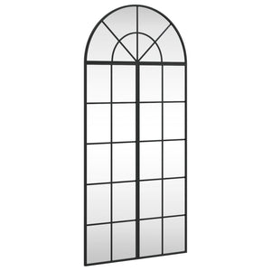 Wall Mirror Black Powder-coated iron 23.6 x 51.2 in Minimalistic