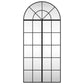 Wall Mirror Black Powder-coated iron 23.6 x 51.2 in Minimalistic