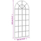 Wall Mirror Black Powder-coated iron 23.6 x 51.2 in Minimalistic
