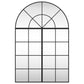 Wall Mirror Black Glass and Powder-Coated Iron 31.5 x 47.2 in