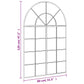 Wall Mirror Black Glass and Powder-Coated Iron 31.5 x 47.2 in