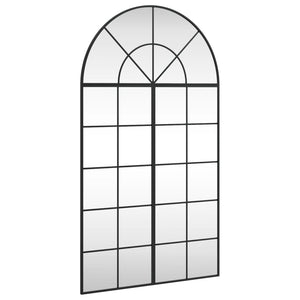 Wall Mirror Black Glass, Powder-coated iron Large Mirror