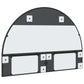 Wall Mirror Black Glass, Powder-coated iron 39.4 x 27.6 in