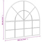 Wall Mirror Black Glass with Powder-Coated Iron Frame Medium
