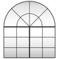 Wall Mirror Black Glass, Powder-Coated Iron 39.4 x 43.3 in