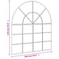 Wall Mirror Black Glass, Powder-Coated Iron 39.4 x 43.3 in
