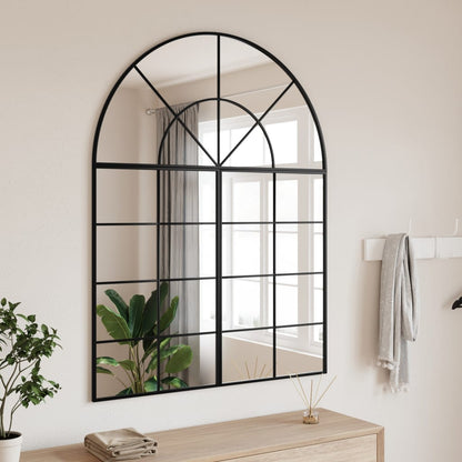 Wall Mirror Black Glass, Powder-coated iron 39.4 x 51.2 in Mirror