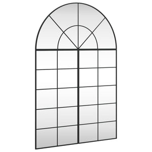 Wall Mirror Black Glass, Iron 59.1 x 39.4 in Minimalistic