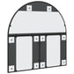 Wall Mirror Black Glass, Powder-Coated Iron 31.5 in x 31.5 in