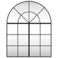 Wall Mirror Black Glass, Powder-coated iron Decorative Inlays