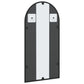 Wall Mirror Black Glass, Powder-coated iron 11.8x23.6 in