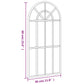 Wall Mirror Black Glass, Powder-coated iron 11.8x23.6 in