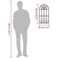 Wall Mirror Black Glass, Powder-coated iron 11.8x23.6 in