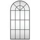 Wall Mirror Black Glass and Powder-Coated Iron 19.7 x 39.4 in