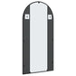 Wall Mirror Black Glass and Powder-Coated Iron 19.7 x 39.4 in