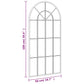 Wall Mirror Black Glass and Powder-Coated Iron 19.7 x 39.4 in
