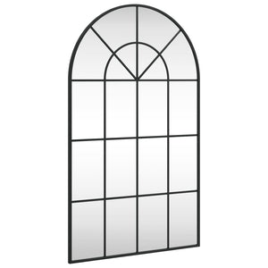 Wall Mirror Black Glass and powder-coated iron 23.6 x 39.4 in