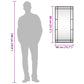 Wall Mirror Black Glass 15.7 x 31.5 in Minimalistic Wall Mirror