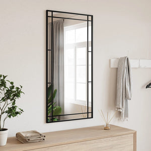 Wall Mirror Black Glass Medium Wall mounting Wall Mirror
