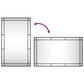 Wall Mirror Black Glass 23.6 x 39.4 in Wall mounting