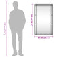 Wall Mirror Black Glass 23.6 x 39.4 in Wall mounting