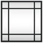 Wall Mirror Black Glass and Powder-Coated Iron 12 in x 12 in