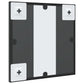 Wall Mirror Black Glass and Powder-Coated Iron 12 in x 12 in