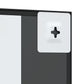 Wall Mirror Black Glass and Powder-Coated Iron 12 in x 12 in