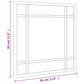 Wall Mirror Black Glass and Powder-Coated Iron 12 in x 12 in