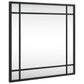 Wall Mirror Black Glass, Powder-Coated Steel 15.7x15.7 in