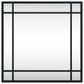 Wall Mirror Black Glass, Powder-Coated Steel 15.7x15.7 in