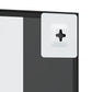 Wall Mirror Black Glass, Powder-Coated Steel 15.7x15.7 in