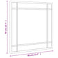 Wall Mirror Black Glass, Powder-Coated Steel 15.7x15.7 in