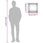 Wall Mirror Black Glass, Powder-Coated Steel 15.7x15.7 in