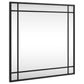 Wall Mirror Black Glass 19.7x19.7 in Minimalistic Wall Mirror