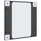 Wall Mirror Black Glass 19.7x19.7 in Minimalistic Wall Mirror