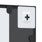 Wall Mirror Black Glass 19.7x19.7 in Minimalistic Wall Mirror