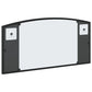 Wall Mirror Black Glass, Powder-coated iron 23.6 x 11.8 in