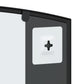 Wall Mirror Black Glass, Powder-coated iron 23.6 x 11.8 in