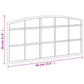 Wall Mirror Black Glass, Powder-coated iron 23.6 x 11.8 in