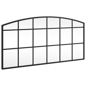 Wall Mirror Black Glass 31.5 x 15.7 in Minimalistic Wall Mirror