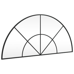 Wall Mirror Black Glass 39.4 x 19.7 in Black Wall Mirror