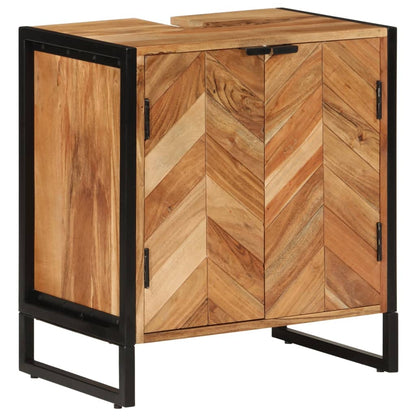 Bathroom Cabinet 21.7"x13.8"x23.6" Solid Wood Acacia and Iron