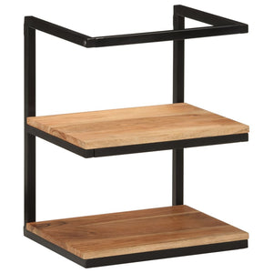 Wall Shelf Natural wood and black