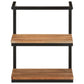 Wall Shelf Natural wood and black