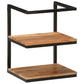 Wall Shelf Natural wood and black
