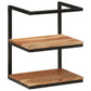 Wall Shelf Natural wood and black