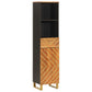 4 Piece Bathroom Cabinet Set Brown and Black Solid Wood Mango